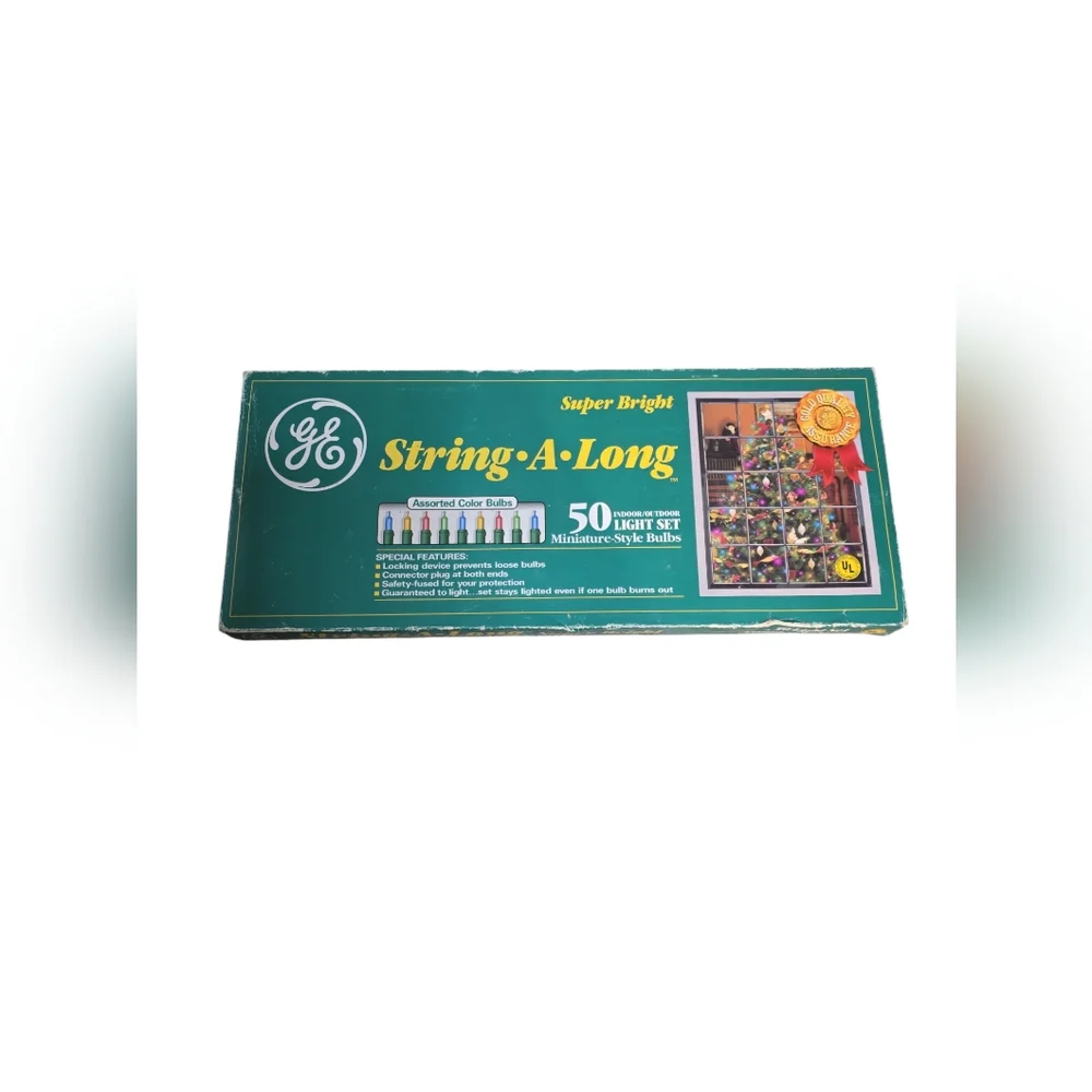 Vintage GE String-A-Long Super Bright Lights 50 Count New in Box